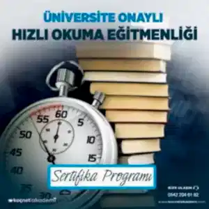 Üniversite Onaylı Hızlı Okuma Eğitmenliği Sertifikası