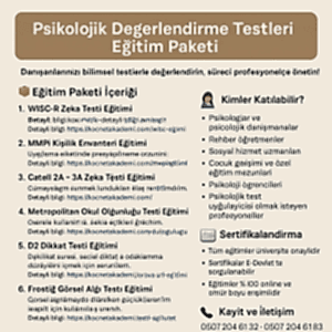psikololojik değerlendirme testleri eğitim paketi